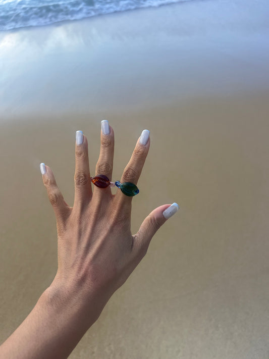 Glass Shell Ring