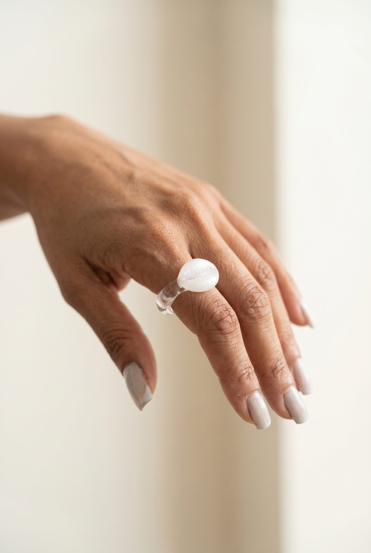 Glass Shell Ring