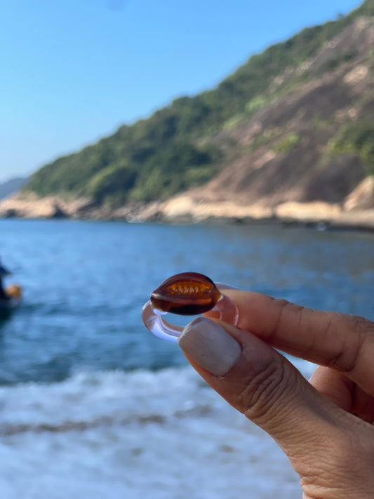 Glass Shell Ring
